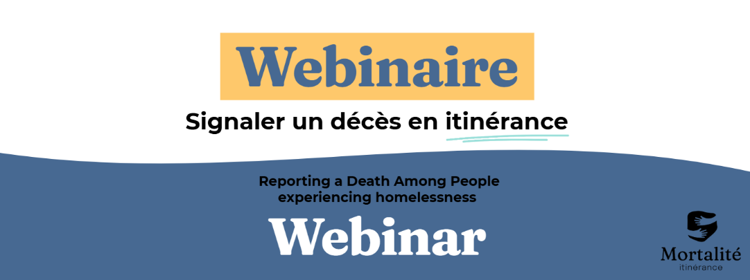 Webinaire Mortalité en itinérance au Québec du 4 août 2026